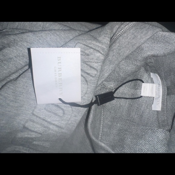 Burberry Children Grey Hoodie 4Y NWT Unisex - Picture 10 of 12